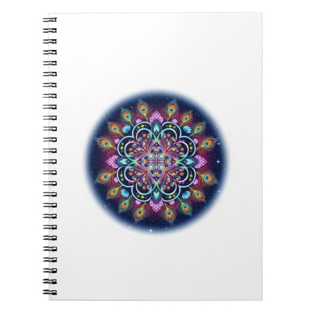 Cosmic Mandala Spiral Notebook Notizblock (Vorderseite)