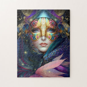 Cosmic Masked Goddess Queen Fantasy Art Jigsaw Pub Puzzle