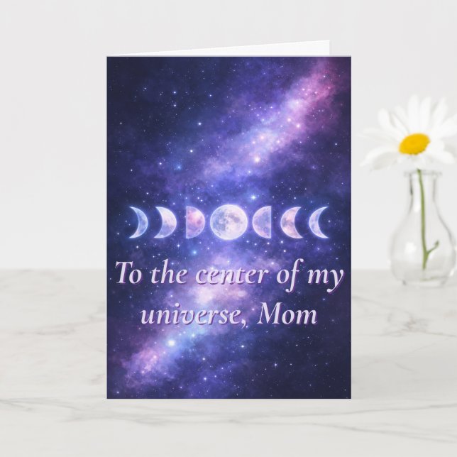 Cosmic Moon Phases Mother’s Day Card Karte (Kleine Pflanze)