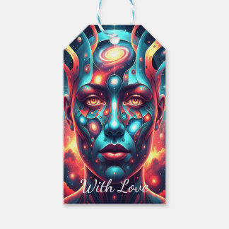 Cosmic+Mosaic+Face Geschenkanhänger