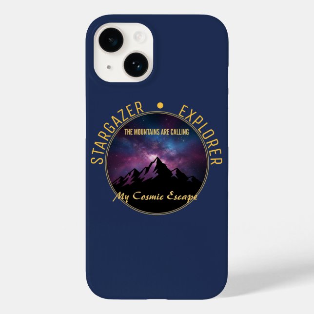 Cosmic-Mountain-Calling-Fall Case-Mate iPhone Hülle (Rückseite)