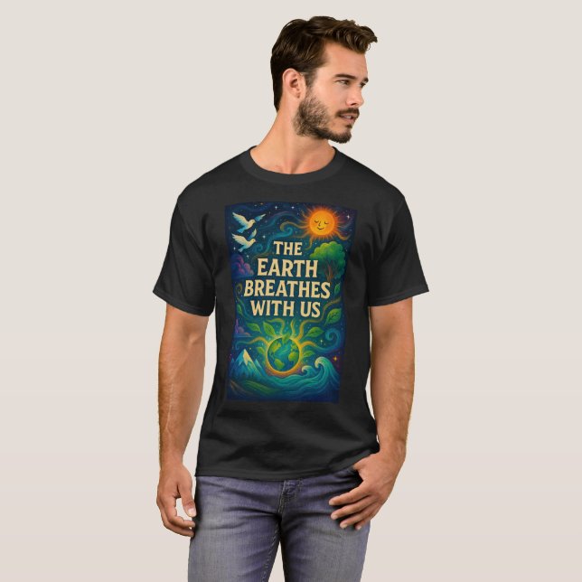 Cosmic Nature Art Print  T-Shirt (Vorne ganz)