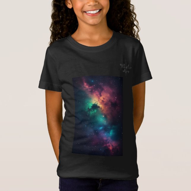 Cosmic Nebula Gaming Design T-Shirt (Vorderseite)