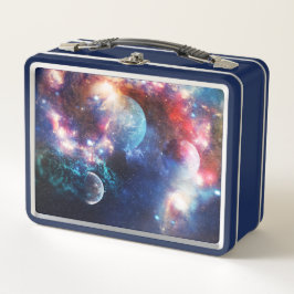 Cosmic Outer Space Galaxy Design Metal Lunch Box