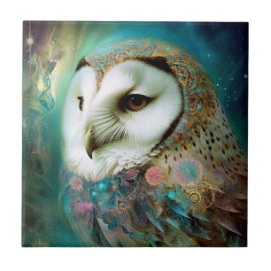 Cosmic Owl Fantasy Art Fliese