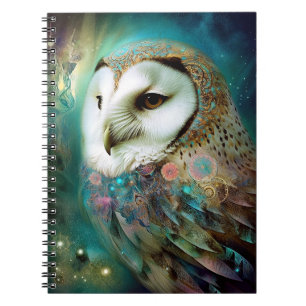 Cosmic Owl Fantasy Art Notizblock