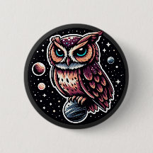 Cosmic Owl Illustration - Eule, Raum, Kunstwerk