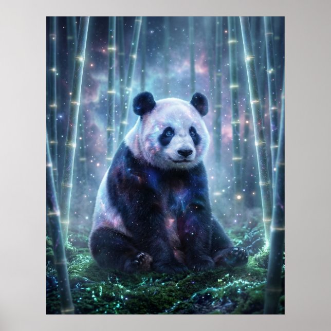 Cosmic Panda Starlit Grove Poster (Vorne)