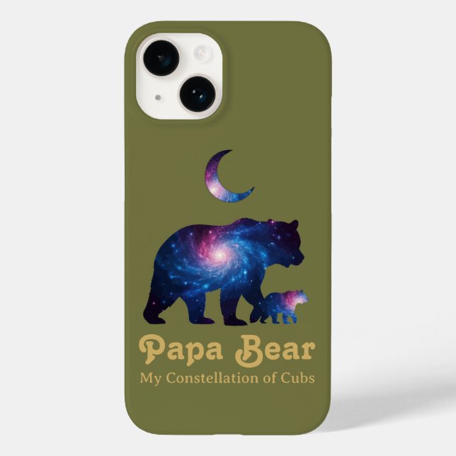 Cosmic Papa Bear & Cub Case-Mate iPhone Hülle (Rückseite)