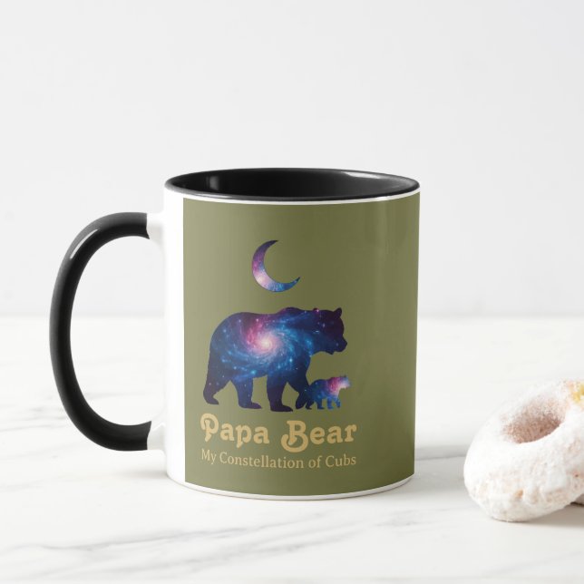 Cosmic Papa Bear & Cub Tasse (Mit Donut)