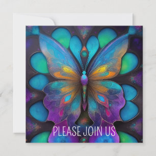 COSMIC PASTEL BUTTERFLY EINLADUNG