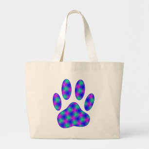 Cosmic Paw Print Jumbo Stoffbeutel