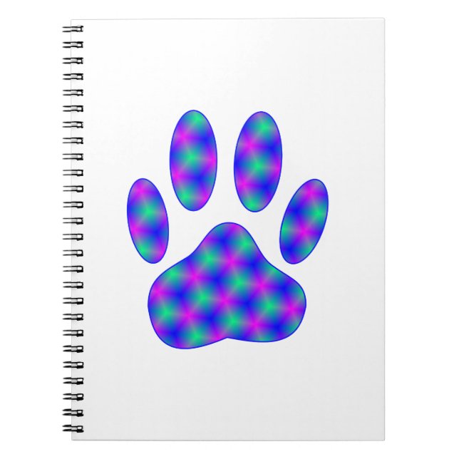 Cosmic Paw Print Notizblock (Vorderseite)