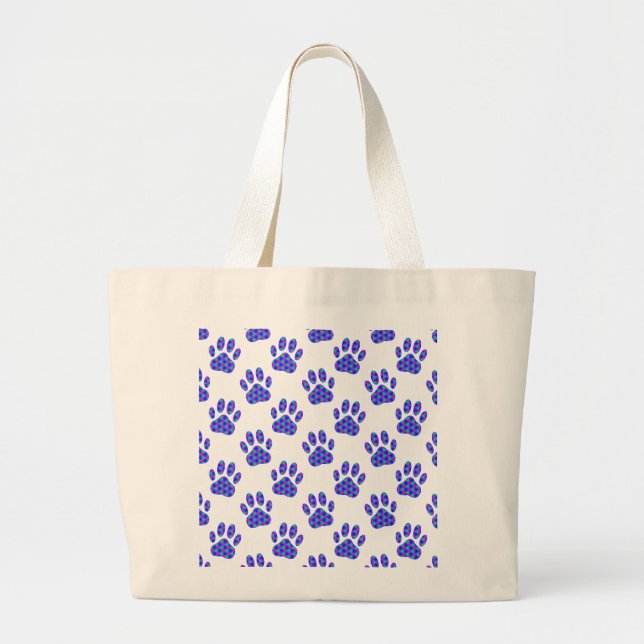 Cosmic Paw Print Pattern Jumbo Stoffbeutel (Vorne)