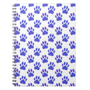 Cosmic Paw Print Pattern Notizblock