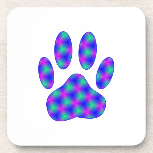 Cosmic Paw Print Untersetzer