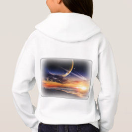 Cosmic Planet Horizon Kinderpullover mit Kapuze Hoodie