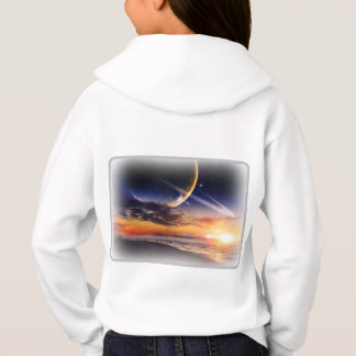 Cosmic Planet Horizon Kinderpullover mit Kapuze Hoodie