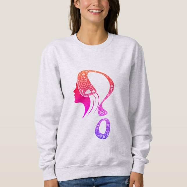 Cosmic Queen Question Mark #2 Design Sweatshirt (Vorderseite)