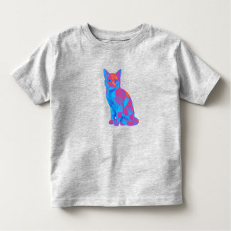 Cosmic Quilt Feline – Trippy Geometric Cat Art Kleinkind T-shirt