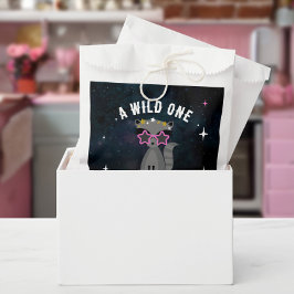 Cosmic Raccoon Wild One Pink Girl Baby Dusche Geschenktütchen