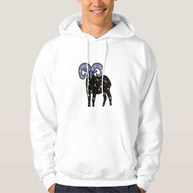 Cosmic Ram Zodiac Sweatshirt – Bold Aries  (Vorderseite)