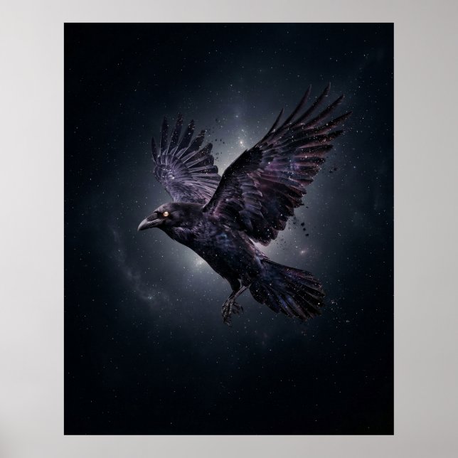 Cosmic Raven Star Void Poster (Vorne)