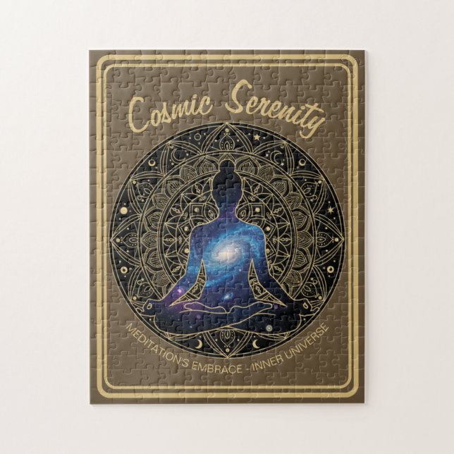 Cosmic Serenity Meditation – Galaxy Mandala  Puzzle (Vertikal)