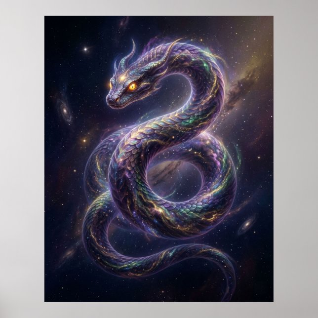 Cosmic Serpent Star Void Poster (Vorne)