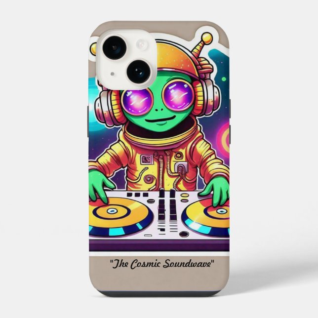 "Cosmic Soundwave Party" iPhone Hülle (Rückseite)