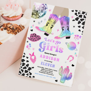 Cosmic Space Cowgirl Disco Rodeo Geburtstagsparty Einladung