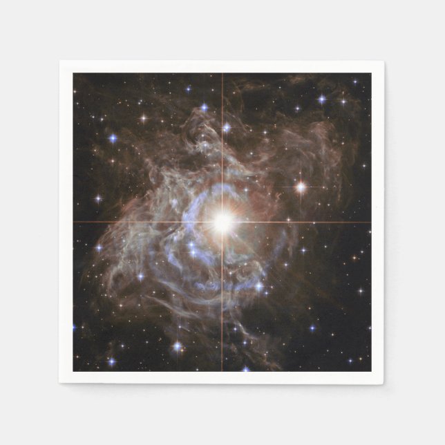 Cosmic Star Holiday Wreath Serviette (Vorderseite)