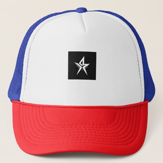 Cosmic Star Print Cap Truckerkappe (Vorderseite)
