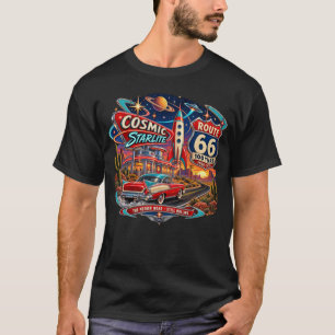 Cosmic Starlite Route 66 100 Jahre Vintage T-Shirt