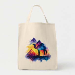 Cosmic Starry Night Egyptian Camel Landschaft Tragetasche