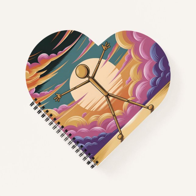 Cosmic Stickman Notebook Notizbuch (Vorderseite)