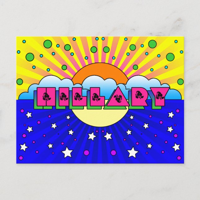 Cosmic Style Hillary Celebration Poster Postkarte (Vorderseite)