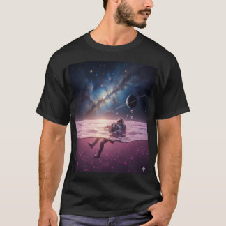 Cosmic Sunset Astronaut T-Shirt