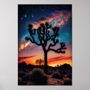 Cosmic Sunset at Joshua Tree Nationalpark Locarno Poster