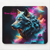 Cosmic Surreal Fantasy Wolf Custom Abstrakt Art