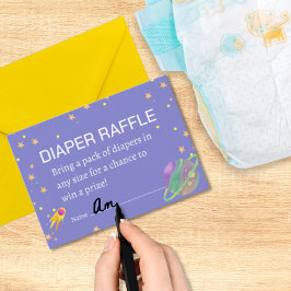 Cosmic Süsse Diaper Raffle Baby Duschgame Begleitkarte