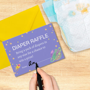Cosmic Süsse Diaper Raffle Baby Duschgame Begleitkarte