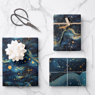 Cosmic Symphony: Celestis Music Art Design Geschenkpapier Set