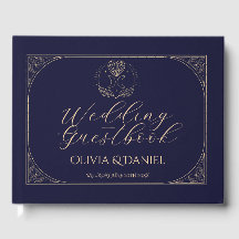 Cosmic Tarot Moon Stars Aligned Wedding Guest Book