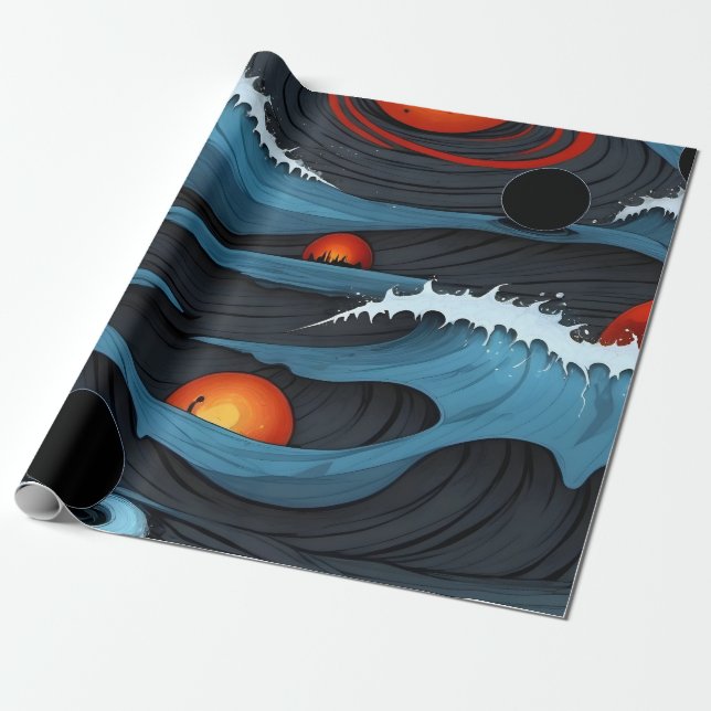 Cosmic Tides Geschenkpapier (Ungerollt)