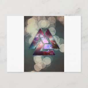 Cosmic Triple Knot Postkarte