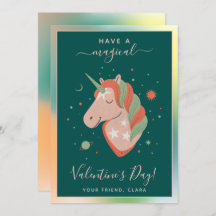 Cosmic Unicorn Kids Classroom Valentine's Day Star