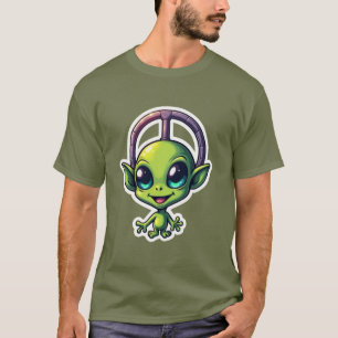 Cosmic Vibes - Sammlung von Funky Alien T-Shirt