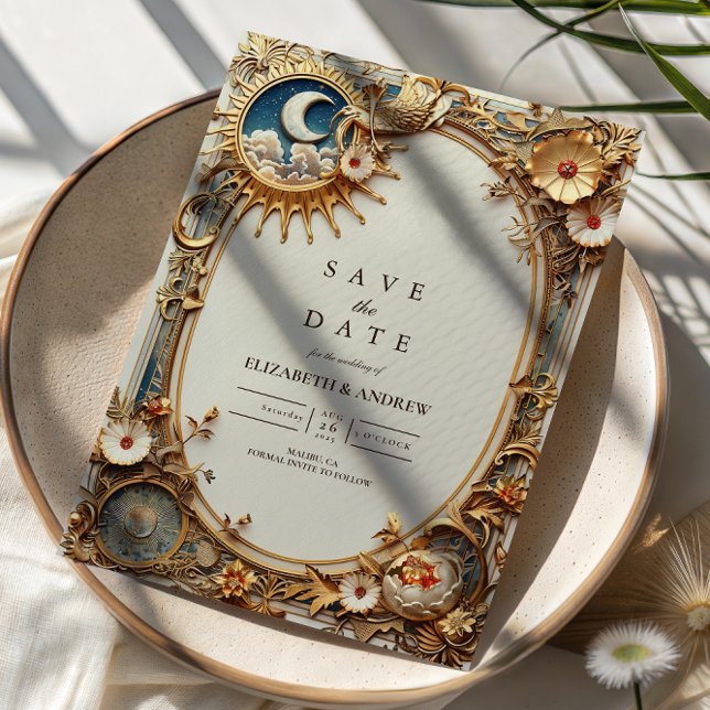 Cosmic Vintage Constellation Wedding Save The Date (Von Creator hochgeladen)