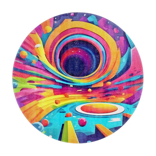 Cosmic Vortex in einer lebhaften Reise Schneidebrett (Vorderseite)